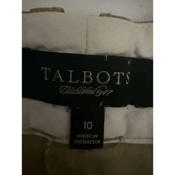 Talbot Shorts Womens Size 10 Khaki Casual Preppy Uniform Zip (READ) - Picture 3 of 8